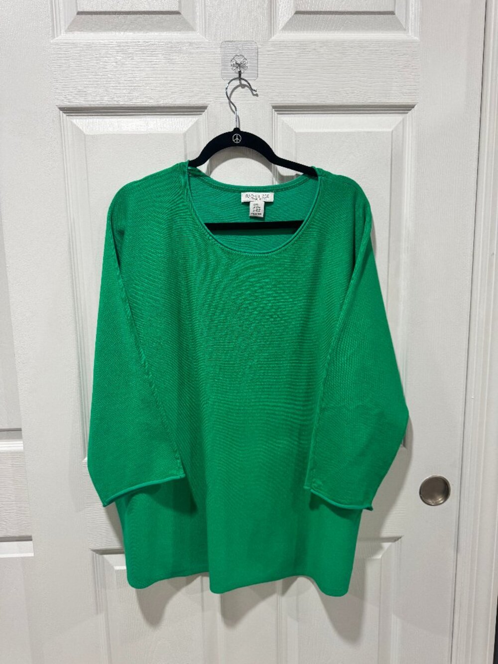 Rachel Zoe Green knit top 2X relaxed casual